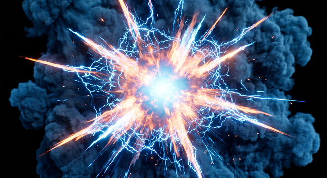 vfx,visual effects,isolated,black background,screen mode,overlay,compositing,element,3d render,cgi,alpha,explosion,fragmentation blast,grenade burst,white core,fire shards,metal bits,gray soot,compact
