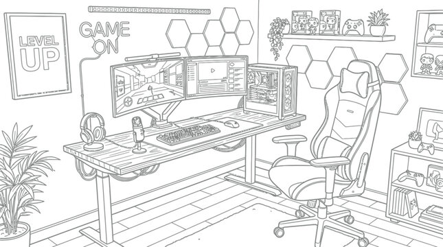 hand drawn illustration of an office worker