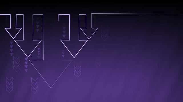 Abstract background with downward arrows in outlined and faint styles over a textured diagonal gradient animation