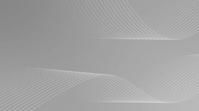Abstract minimalistic background with curving dotted wave lines crossing top-right and bottom-left animation
