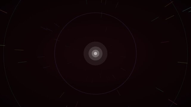 Neon multicolor warp shockwave hyperspace background on crimson dark, warp speed motion loop