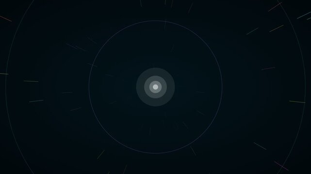 Neon multicolor warp shockwave hyperspace background on teal dark, warp speed motion loop