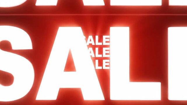 Repeated SALE text on glowing red background for promotion