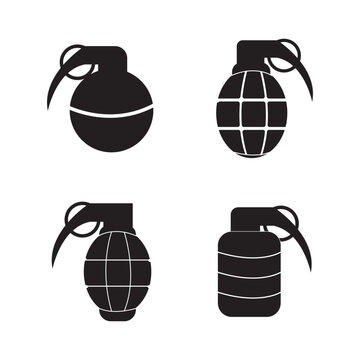 grenades icon logo vector design template