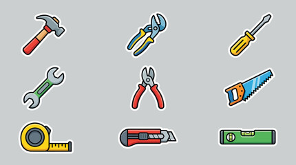 Obraz premium Assortment of hand tools for repair and construction