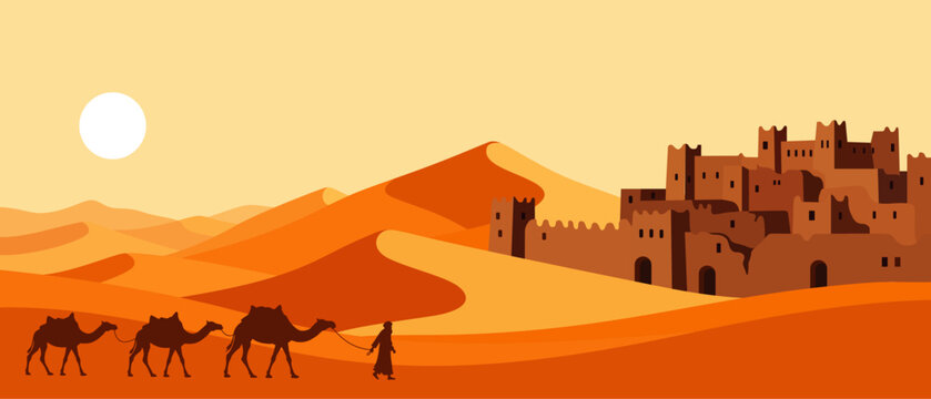 camel in the desert