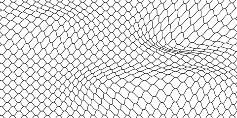 Curved net pattern. Seamless design for sportswear or equipment like soccer goals, volleyball nets, basketball hoops, hockey nets, and athletic gea © abay
