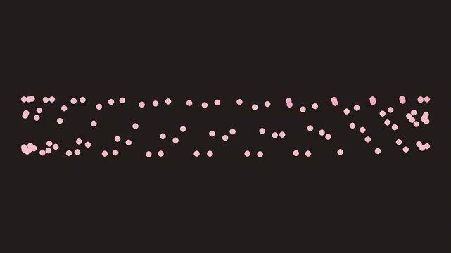 Abstract background with small pink dots arranged in a horizontal line pattern.