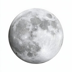 Naklejka premium Full moon on a PNG with an isolated background, moon on its own PNG