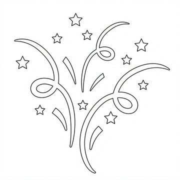 tinsel and stars sketch 