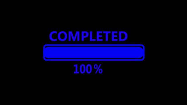 Loading bar with 67 percent progress on black background  loading animation  progress indicator