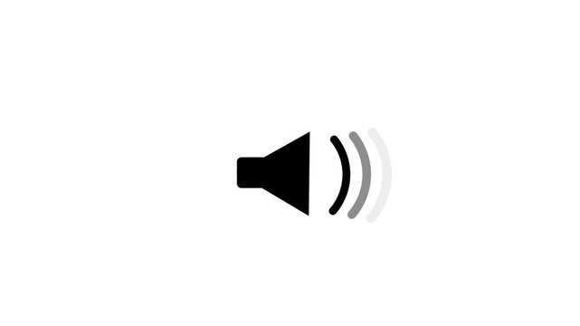 Sound speaker icon with sound waves coming out  audio symbol  communication logo