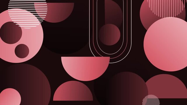 Abstract geometric circles composition background animation