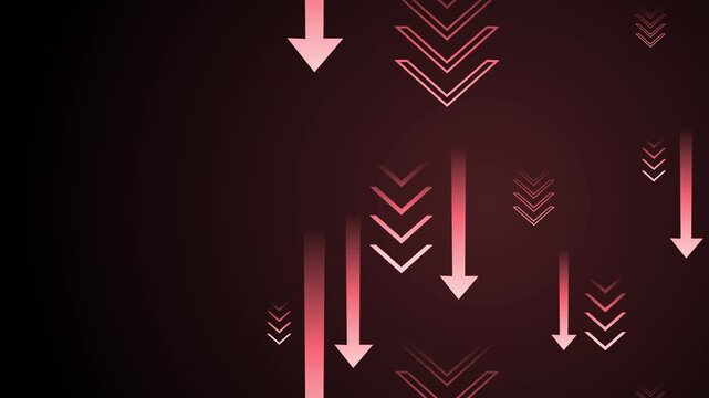Abstract background with multiple downward arrows modern minimal design animation