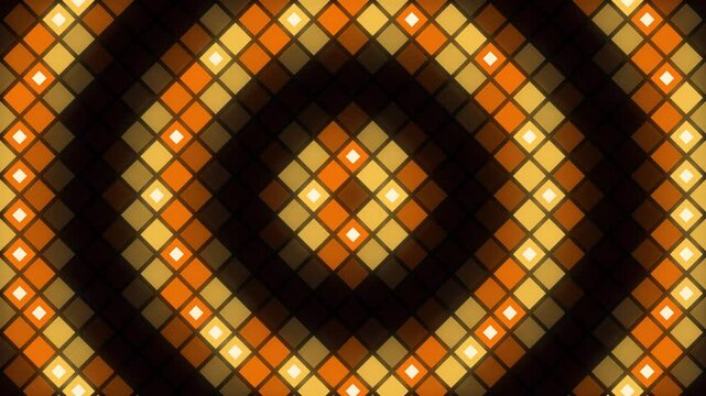 Fiery red LED wall diamond lattice, stage screen background seamless loop 4K 014