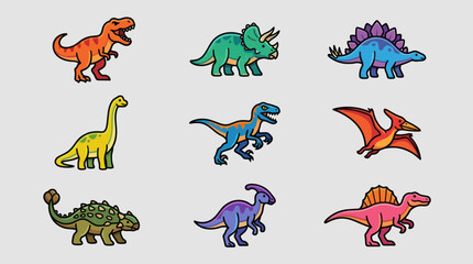 Cartoon dinosaur collection © Valee