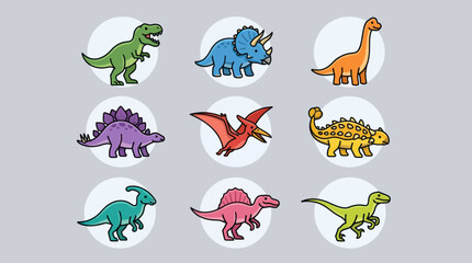 Cartoon dinosaurs collection © Valee