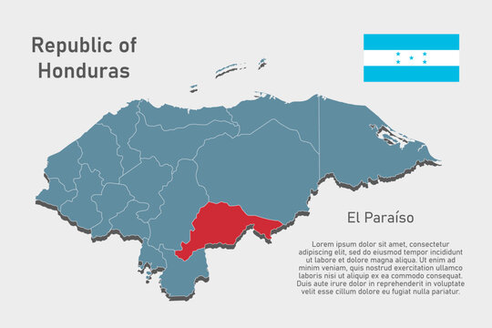 Vector map of Honduras - El Paraiso Department