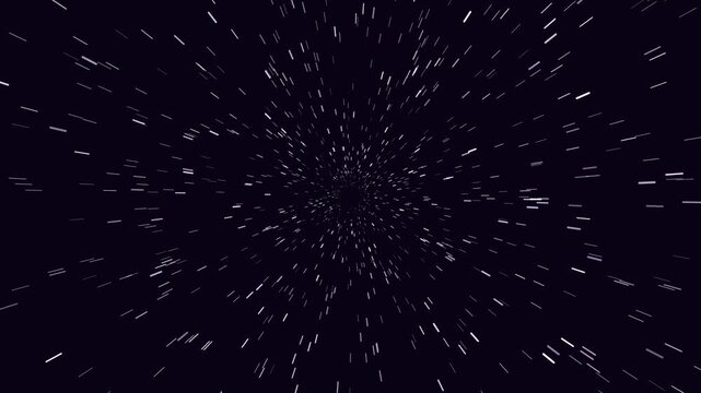 Warp speed star travel in violet space, starfield motion background seamless loop 4K 014