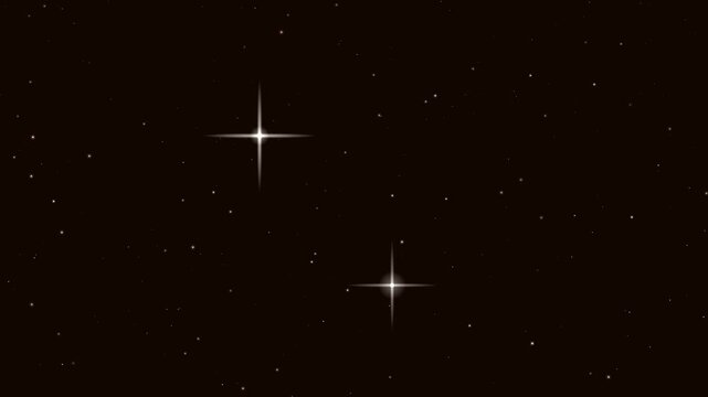 Twinkling stars in warm toned space, starfield motion background seamless loop 4K