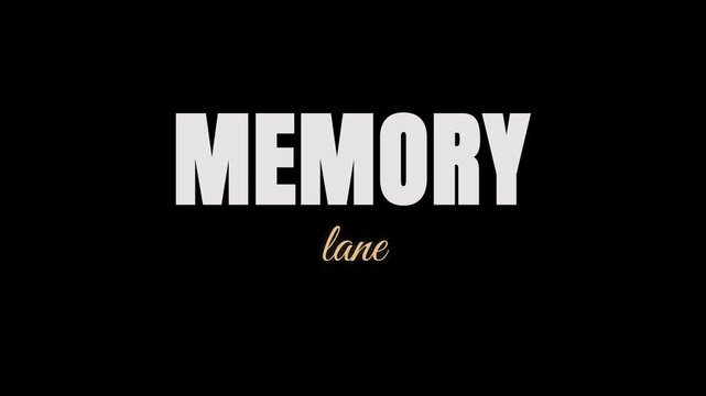 Memory lane nostalgic typography for personal and family vlogs
