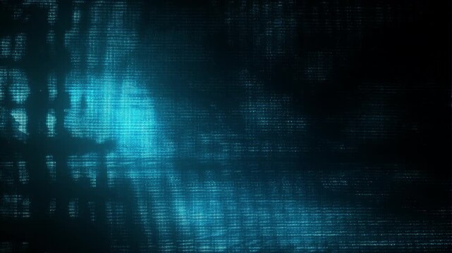 Abstract dark blue digital grid pattern motion background.