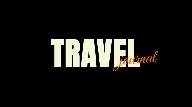 Travel journal aesthetic typography animation for vacation vlogs
