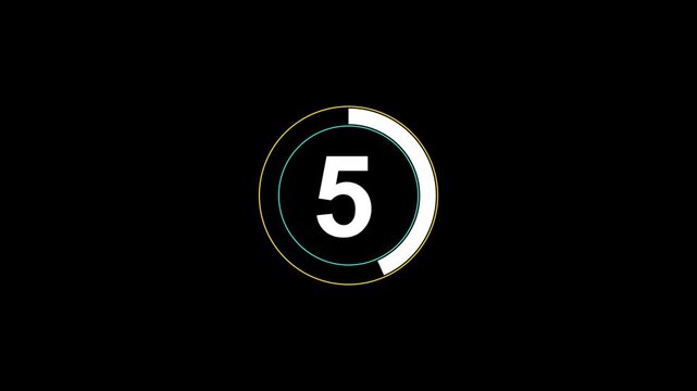0 to 12 Numeric Counter Animation on White Background, Minimal Digital Timer for Event, Trailer, Presentation, and Media Production.