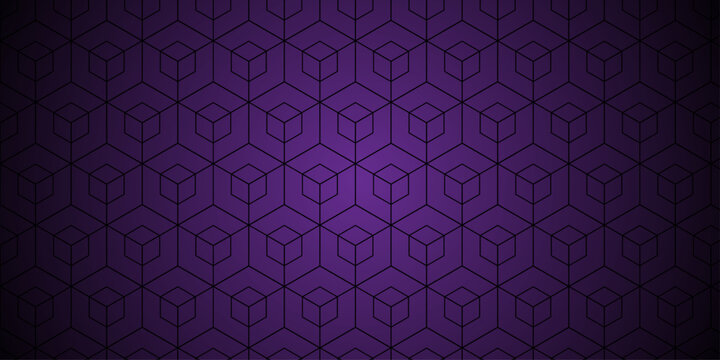 Futuristic hexagon pattern vector cube design. Cubic concept design abstract technology background.