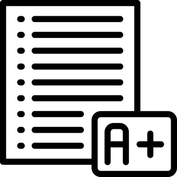 exam line icon. Clean and minimalist vector icon for websites, mobile apps, presentations, and logos. Fully scalable and customizable for any project.