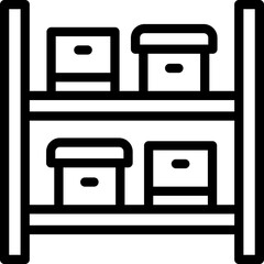 storage line icon. Clean and minimalist vector icon for websites, mobile apps, presentations, and logos. Fully scalable and customizable for any project. © Yaprativa