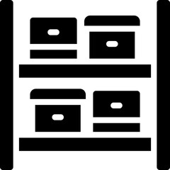 storage glyph icon. Strong and solid vector icon for websites, mobile interfaces, presentations, and visual branding. High quality and easy to edit. © Yaprativa