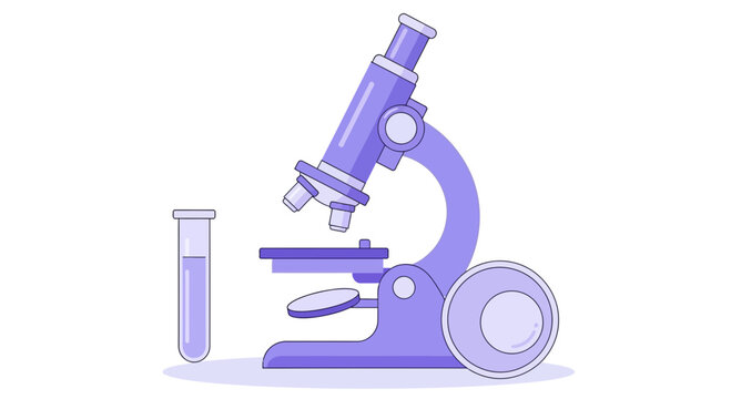 Illustration Of A Microscope And Test Tube Depicting Science And Research Clearly Displayed