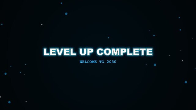 Transitioning from 2029 to 2030 with a loading bar animation