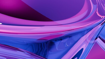 Abstract Pink, Purple, Glass Texture Background, Iridescent Glass Texture 3d Illustration