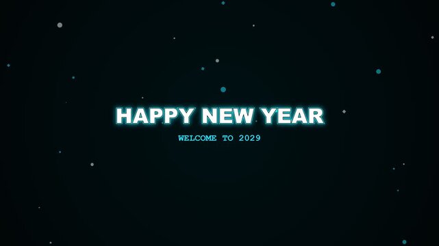 New year loading bar from 2028 to 2029 with happy new year text