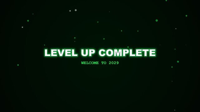 New year loading bar animation from 2028 to 2029