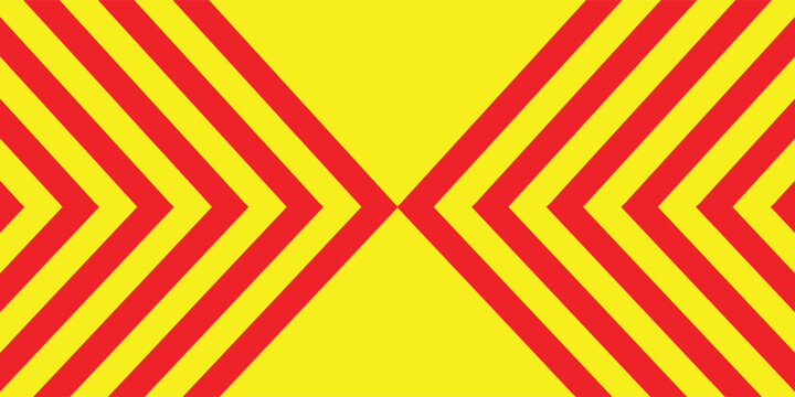 red yellow chevron warning background vector illustration