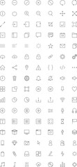 Fototapeta premium Checklist Icon Set Vector Illustration with Web Business Symbols Phone Computer Media Internet Design Buttons Mobile Home Mail Money Shopping Camera Office and Arrows