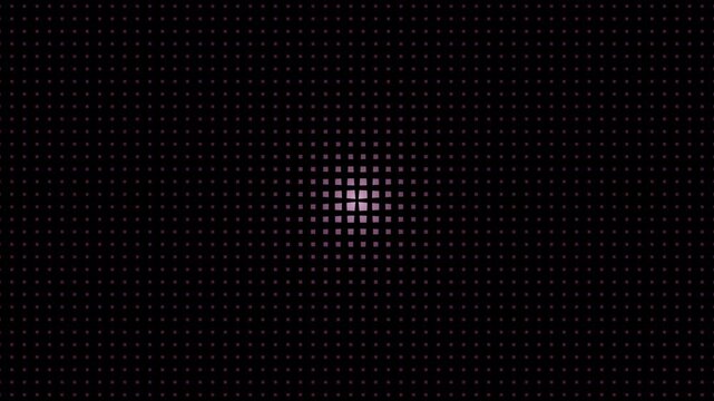 Moving patterns of light in a grid formation on a dark background