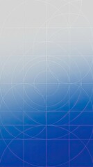 Obraz premium Abstract blue gradient background with subtle grid lines and geometric circles, futuristic technology texture, minimal digital backdrop for modern design and presentation projects.