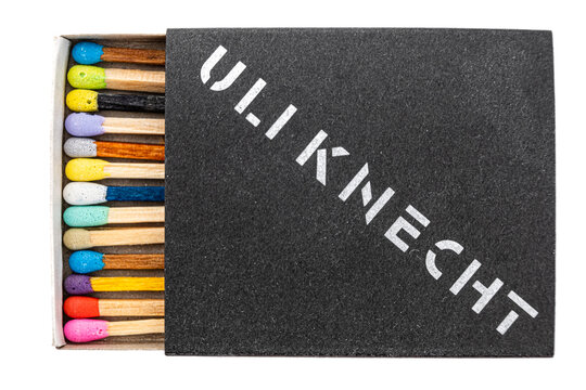 Sibiu City, Romania - 24 September 2021. old matchbox on white background