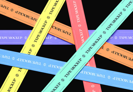 Colorful Adhesive Tape Mockup Collection