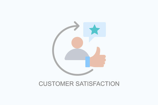 Customer Satisfaction Icon Or Logo Isolated Vector Illustration