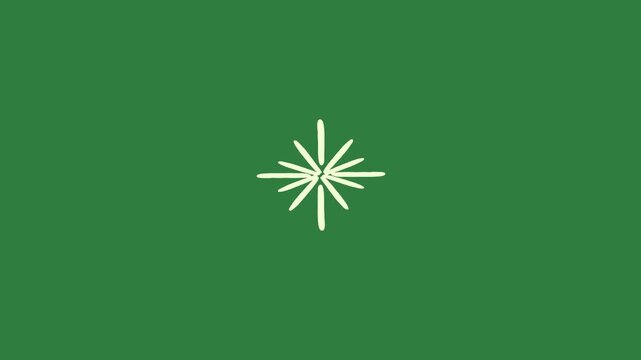 Dots on it clock light coming out star burst cross an image of isolated on green screen background
