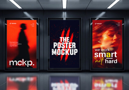 Movie Poster Mockup for Indoor