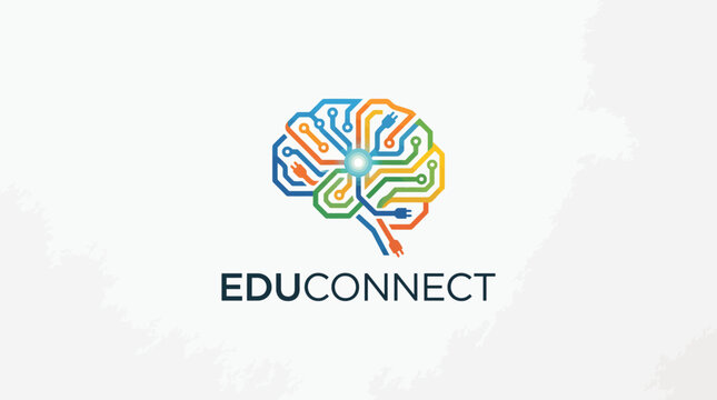 Educational technology logo design concept.