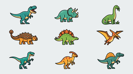 Collection of dinosaur illustrations © Soraa