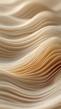 Layered washi paper waves in minimalist neutral tones