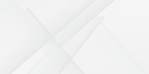 Obraz premium Abstract white Geometric banner design background.